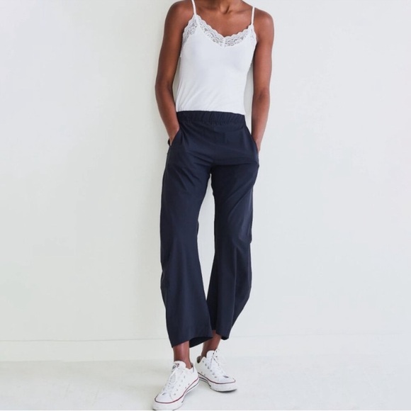 Ruti Pants On The Move Work Brushstroke Ankle Slouchy Chic Comfort Navy Blue 00 - Picture 12 of 12